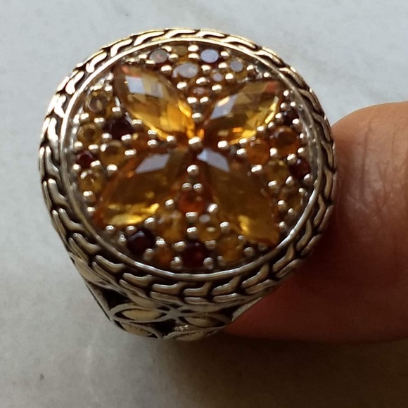 John Hardy Jewelry - John Hardy kawung multi stone round ring size 6